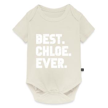 Best Chloe Ever Retro Geschenk Spruch Geburtstag - Baby Premium Kurzarmbody - Naturweiß - Vorne
