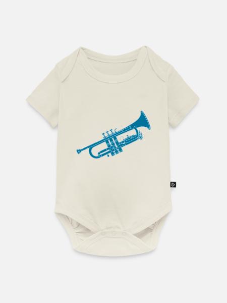 Trompete 2 - Baby Premium Kurzarmbody - Naturweiß