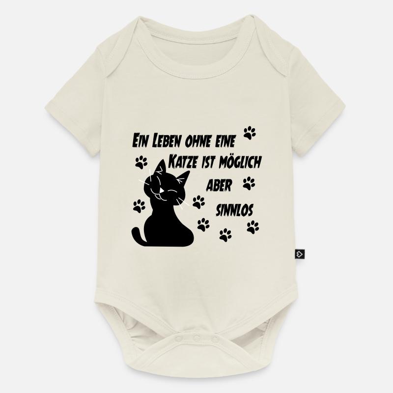KATZE - KATZE - KATZE - KATZE - Baby Premium Kurzarmbody - Naturweiß