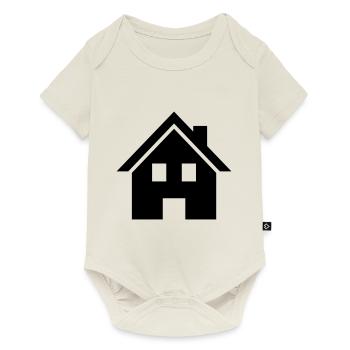house icon symbol - Baby Premium short-sleeve bodysuit - off white - Front