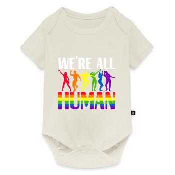 Fierté gaie LGBTQ - Body à manches courtes Premium Bébé - blanc cassé - Devant