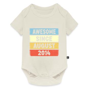 Awesome Since August 2014 8. Geburtstag - Baby Premium Kurzarmbody - Naturweiß - Vorne