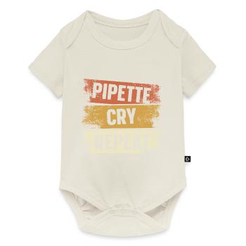 Pipette Cry Répétition Biologiste Science B - Body à manches courtes Premium Bébé - blanc cassé - Devant