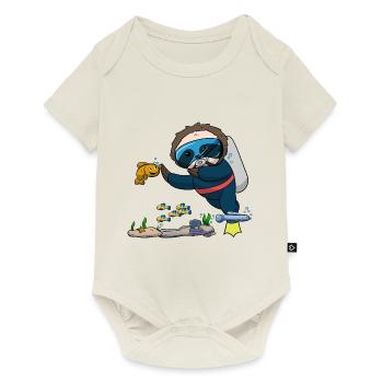 Scuba Diving Sloth Lazy Animal Diving I Gift - Baby Premium short-sleeve bodysuit - off white - Front