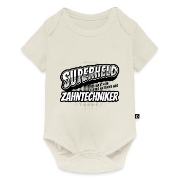 Superheld, clever getarnt als Zahntechniker - Baby Premium Kurzarmbody - Naturweiß - Vorne