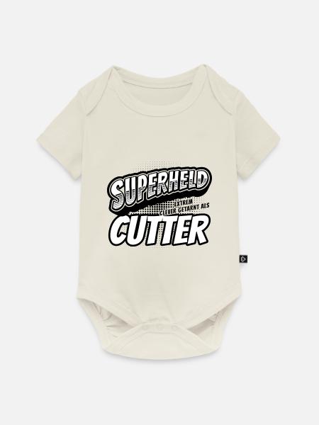 Superheld, clever getarnt als Cutter - Baby Premium Kurzarmbody - Naturweiß