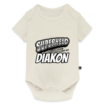 Superheld, clever getarnt als Diakon - Baby Premium Kurzarmbody - Naturweiß - Vorne