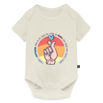 Fan d’idoles Kpop J’ai un petit ami K Amant de drame I - Body à manches courtes Premium Bébé - blanc cassé - Devant