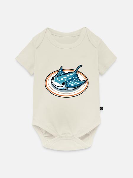 Manta Platte - Baby Premium Kurzarmbody - Naturweiß