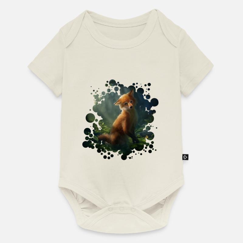 Kleiner Fuchs (Fox) - Baby Premium Kurzarmbody - Naturweiß