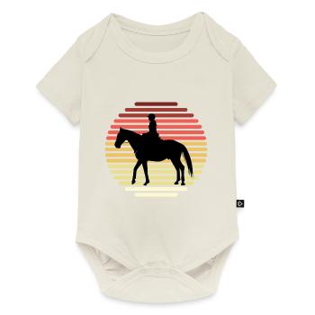 Cheval cheval équestre cheval équestre équitation dressing - Body à manches courtes Premium Bébé - blanc cassé - Devant