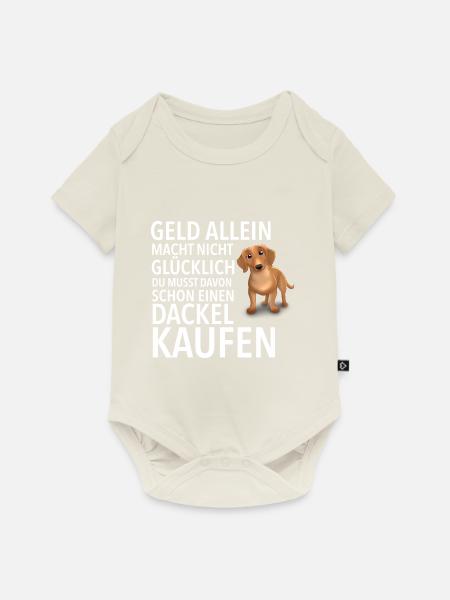 Dackel Glücklich - Dackel - Baby Premium Kurzarmbody - Naturweiß