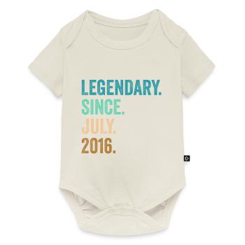 6 Years Old Legendary Since July 2016 6th Birthday - Baby Premium short-sleeve bodysuit - off white - Front