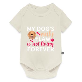 Golden Retriever Dog's Only Flaw Funny Graphics - Baby Premium short-sleeve bodysuit - off white - Front