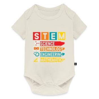 STEM Science Technology Engineering Mathematics - Baby Premium Kurzarmbody - Naturweiß - Vorne