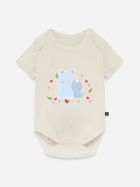 happy Mothersday - Baby Premium Kurzarmbody - Naturweiß
