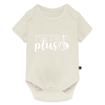 J’ai 79 ans plus 1, majeur 80e anniversaire - Body à manches courtes Premium Bébé - blanc cassé - Devant