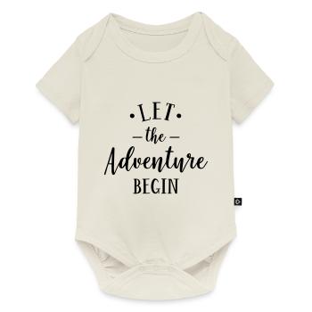 Aventure en plein air Montagnes Escalade Camping cadeau - Body à manches courtes Premium Bébé - blanc cassé - Devant