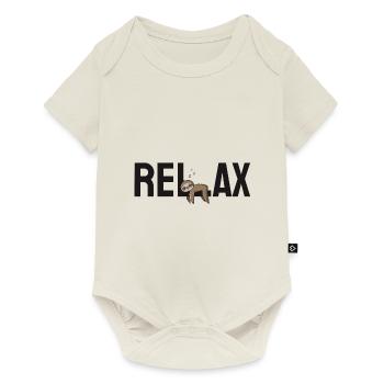 Relax shirt with the sloth shirt - Baby Premium short-sleeve bodysuit - off white - Front