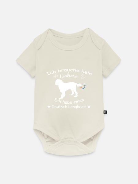 Deutsch Langhaar Hund - Deutsch Langhaar - Baby Premium Kurzarmbody - Naturweiß