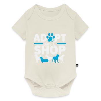 Adopt Don't Shop Tierretter Tierrechte - Baby Premium Kurzarmbody - Naturweiß - Vorne