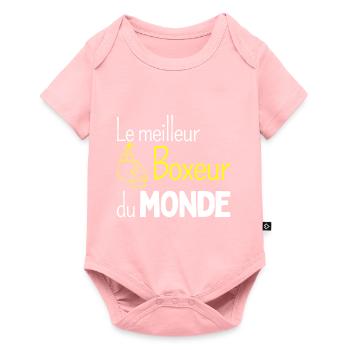Boxe love - idee cadeau boxeur - Body à manches courtes Premium Bébé - rose - Devant