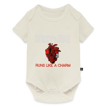 Original Body, Rebuilt Engine, Runs Like A Charm - Baby Premium short-sleeve bodysuit - off white - Front