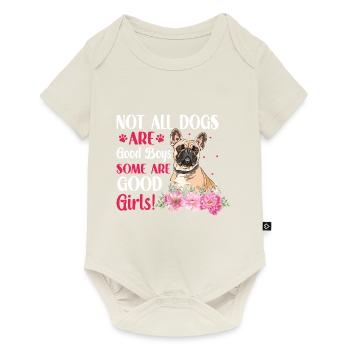 Français Bulldog Certaines sont de bonnes filles - Body à manches courtes Premium Bébé - blanc cassé - Devant