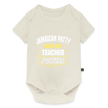Jamaican Patty Gives Me Teacher Powers Funny - Baby Premium short-sleeve bodysuit - off white - Front
