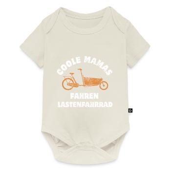 Coole Mamas fahren Lastenfahrrad - Baby Premium Kurzarmbody - Naturweiß - Vorne