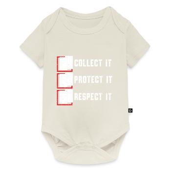 Sammle sie - Beschütze sie - Respektiere sie TCG - Baby Premium Kurzarmbody - Naturweiß - Vorne