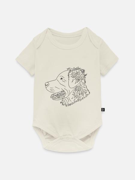 Golden Retriever - Baby Premium Kurzarmbody - Naturweiß