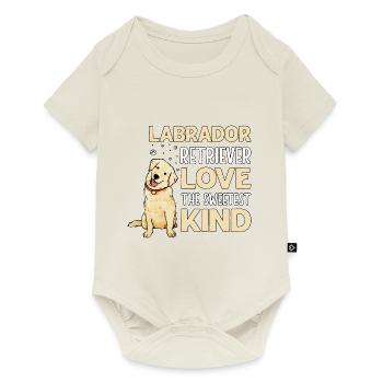 Labrador Retriever Aime l’enfant le plus doux - Body à manches courtes Premium Bébé - blanc cassé - Devant
