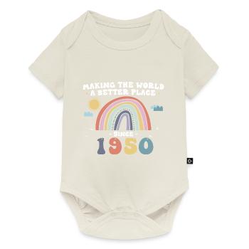 Making The World Better Place Since 1950, Cute - Baby Premium short-sleeve bodysuit - off white - Front