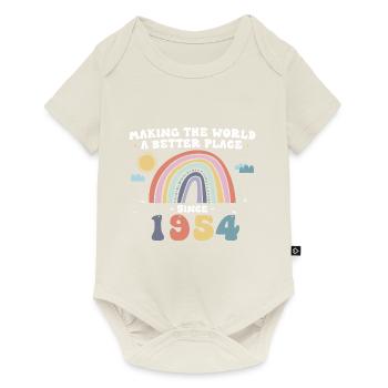 Making The World Better Place Since 1954, Cute - Baby Premium short-sleeve bodysuit - off white - Front