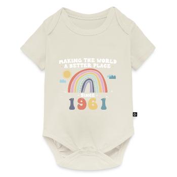 Making The World Better Place Since 1961, Cute - Baby Premium short-sleeve bodysuit - off white - Front