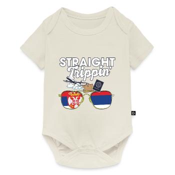 Straight Trippin' Serbia Voyage de vacances - Body à manches courtes Premium Bébé - blanc cassé - Devant