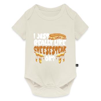 Philly Cheesesteak Sandwich - Baby Premium Kurzarmbody - Naturweiß - Vorne