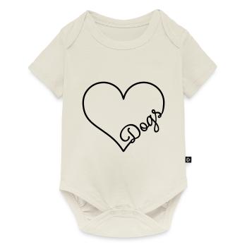 I love Dogs - Baby Premium short-sleeve bodysuit - off white - Front