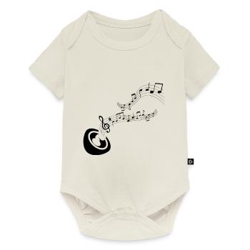 Musiknoten Musik Musiker Notenschlüssel Noten - Baby Premium Kurzarmbody - Naturweiß - Vorne