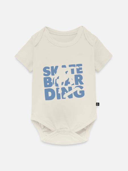 Skateboard Skateboarder - Baby Premium Kurzarmbody - Naturweiß