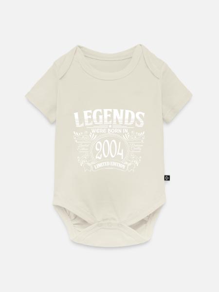 Legenden wurden 2004 geboren - Baby Premium Kurzarmbody - Naturweiß