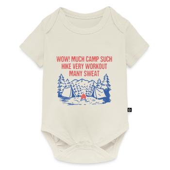 Beaucoup de camp Telle Randonnée Très Entraînement Beaucoup de sueur - Body à manches courtes Premium Bébé - blanc cassé - Devant