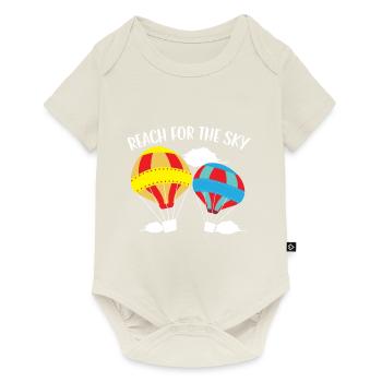 Atteignez le ciel amateur de montgolfières Aeronau - Body à manches courtes Premium Bébé - blanc cassé - Devant
