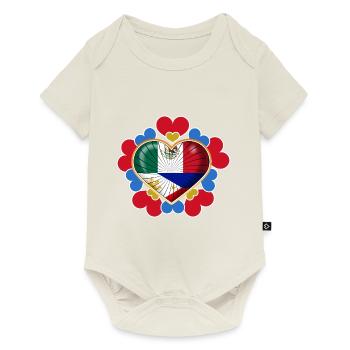 Philippines Filipino Mexico Heart DNA I Gift - Baby Premium short-sleeve bodysuit - off white - Front