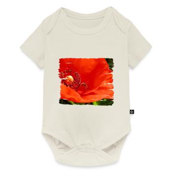 Festins d’abeilles sauvages sur la fleur de pavot - Body à manches courtes Premium Bébé - blanc cassé - Devant