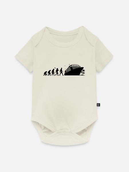 Evolution Kreuzfahrt - Schiffsreise - Urlaub - Baby Premium Kurzarmbody - Naturweiß