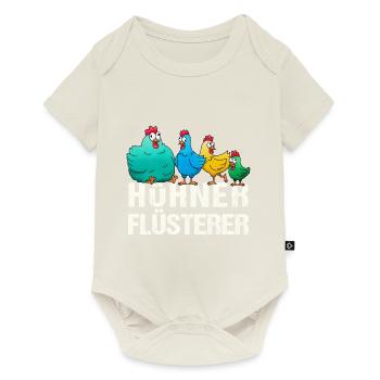 Hühner Flüsterer Huhn Hühnerhalter Hühner - Baby Premium Kurzarmbody - Naturweiß - Vorne