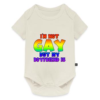 I'm Not Gay But My Boyfriend Is - Baby Premium short-sleeve bodysuit - off white - Front
