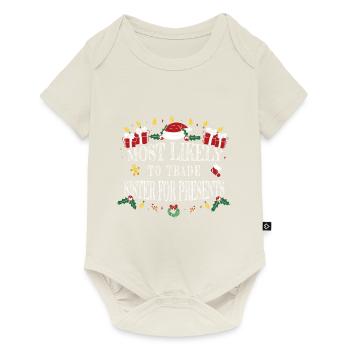 Tauscht am ehesten Schwester gegen Geschenke ein - Baby Premium Kurzarmbody - Naturweiß - Vorne